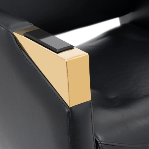 Fotel fryzjerski barberski kosmetyczny z podnóżkiem Physa PENRYN - czarno złoty Fotel fryzjerski barberski kosmetyczny z podnóżkiem Physa PENRYN - czarno złoty