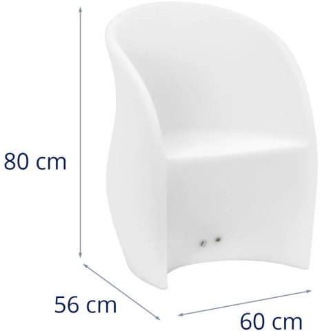 Fotel klubowy barowy podświetlany LED 80 x 60 cm Fotel klubowy barowy podświetlany LED 80 x 60 cm