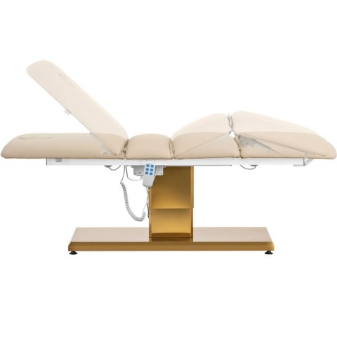 Fotel kosmetyczny do masażu tatuażu SPA 150 kg VITERBO - beżowo złoty Fotel kosmetyczny do masażu tatuażu SPA 150 kg VITERBO - beżowo złoty