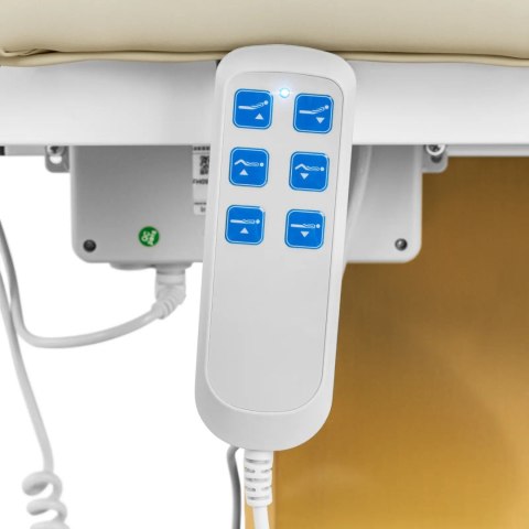 Fotel kosmetyczny do masażu tatuażu SPA 150 kg VITERBO - kremowo złoty Fotel kosmetyczny do masażu tatuażu SPA 150 kg VITERBO - kremowo złoty