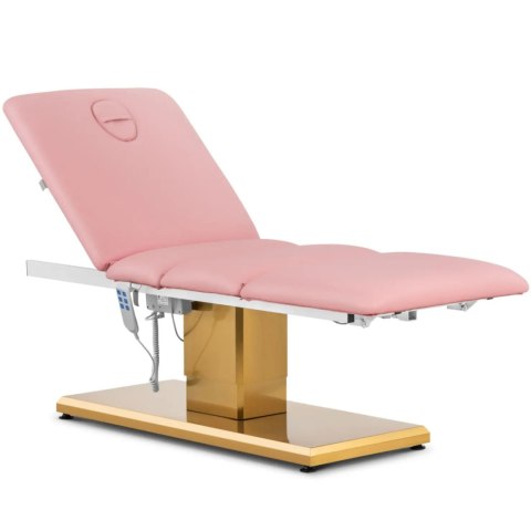 Fotel kosmetyczny do masażu tatuażu SPA 150 kg VITERBO - różowo złoty Fotel kosmetyczny do masażu tatuażu SPA 150 kg VITERBO - różowo złoty