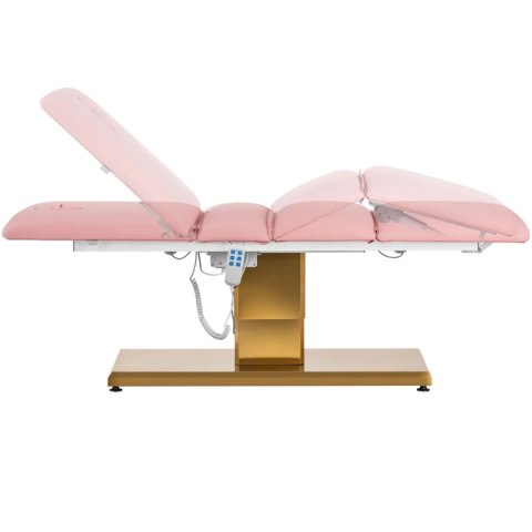 Fotel kosmetyczny do masażu tatuażu SPA 150 kg VITERBO - różowo złoty Fotel kosmetyczny do masażu tatuażu SPA 150 kg VITERBO - różowo złoty