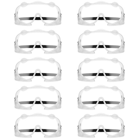 Gogle okulary ochronne BHP przeciwpyłowe - zestaw 10 szt. Gogle okulary ochronne BHP przeciwpyłowe - zestaw 10 szt.