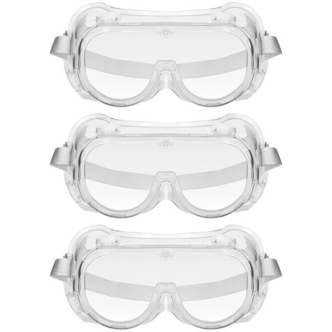 Gogle okulary ochronne BHP przeciwpyłowe - zestaw 3 szt. Gogle okulary ochronne BHP przeciwpyłowe - zestaw 3 szt.