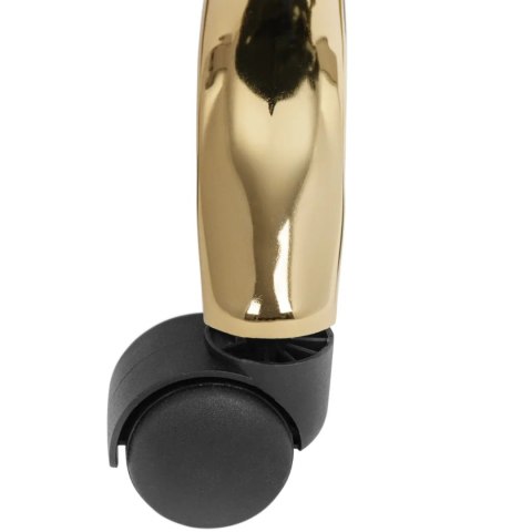 Krzesło kosmetyczne siodłowe z oparciem regulowane MANNHEIM czarno-złote Krzesło kosmetyczne siodłowe z oparciem regulowane MANNHEIM czarno-złote