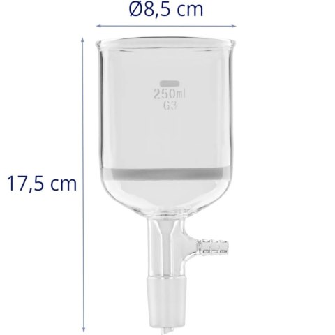 Lejek szklany filtrujący laboratoryjny 250 ml szlif 24/40 Lejek szklany filtrujący laboratoryjny 250 ml szlif 24/40