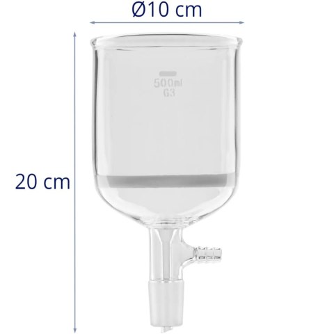 Lejek szklany filtrujący laboratoryjny 500 ml szlif 24/40 Lejek szklany filtrujący laboratoryjny 500 ml szlif 24/40