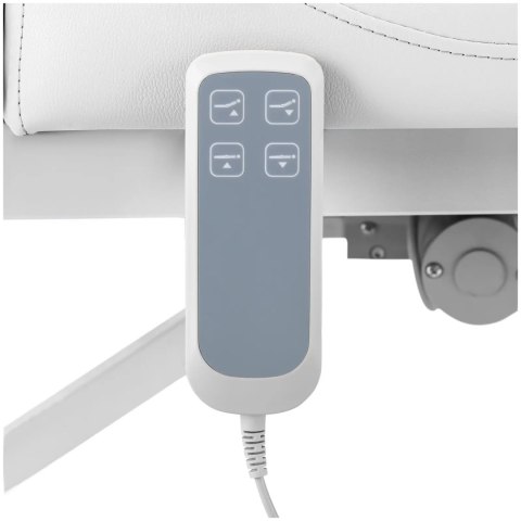 Łóżko stół kosmetyczny do masażu elektryczny 2 silniki 200 kg LYON - białe Łóżko stół kosmetyczny do masażu elektryczny 2 silniki 200 kg LYON - białe