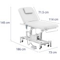 Łóżko stół kosmetyczny do masażu elektryczny 2 silniki 200 kg LYON - białe Łóżko stół kosmetyczny do masażu elektryczny 2 silniki 200 kg LYON - białe