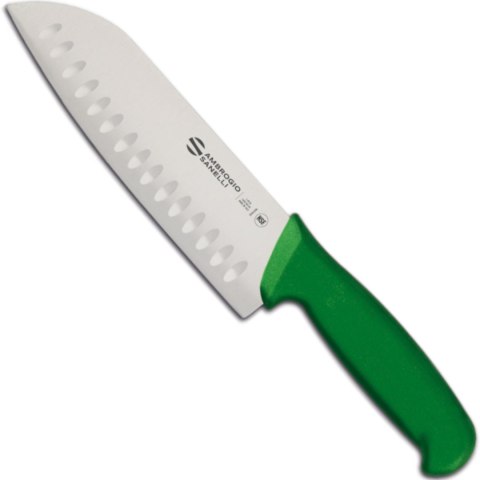 Nóż Santoku ze szlifem kulowym SUPRA COLORE HACCP 180/310 mm - zielony Nóż Santoku ze szlifem kulowym SUPRA COLORE HACCP 180/310 mm - zielony