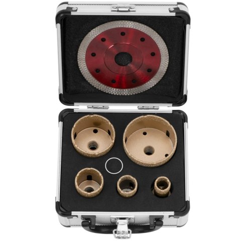 Otwornice diamentowe do szlifierek kątowych 20/25/35/55/68 115 mm M14 - zestaw Otwornice diamentowe do szlifierek kątowych 20/25/35/55/68 115 mm M14 - zestaw