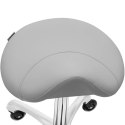 Taboret stołek hoker kosmetyczny siodłowy na kółkach do 150 kg YORK - ciemnoszary