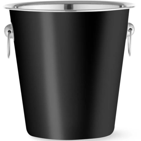 Wiadro do szampana lodu stalowe 3.3 l śr. 220 x 190 mm - czarne Wiadro do szampana lodu stalowe 3.3 l śr. 220 x 190 mm - czarne