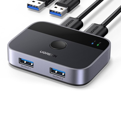 2w1 Adapter 2x USB-A 3.0 (wejście) / 2x USB-A (wyjście) - szary 2w1 Adapter 2x USB-A 3.0 (wejście) / 2x USB-A (wyjście) - szary