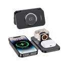 3w1 Ładowarka indukcyjna dla Apple i Samsung + funkcja stojaka - czarna 3w1 Ładowarka indukcyjna dla Apple i Samsung + funkcja stojaka - czarna