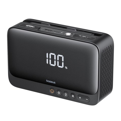 4w1 Jump starter 600A z latarką powerbankiem 6000mAh kompresorem Super Energy - czarny 4w1 Jump starter 600A z latarką powerbankiem 6000mAh kompresorem Super Energy - czarny