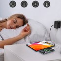 Adapter ładowarka podróżna 70W EU / US / AUS / UK z wbudowanym kablem USB-C - czarny Adapter ładowarka podróżna 70W EU / US / AUS / UK z wbudowanym kablem USB-C - czarny