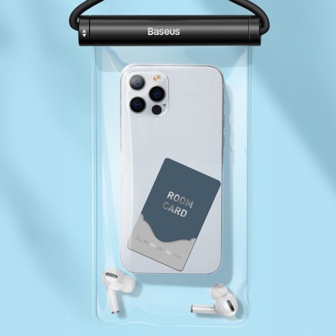 Etui wodoodporne do telefonu 7.2'' z cylindrycznym zapięciem IPX8 AquaGlide - czarne Etui wodoodporne do telefonu 7.2'' z cylindrycznym zapięciem IPX8 AquaGlide - czarne