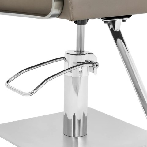 Fotel fryzjerski barberski kosmetyczny z podnóżkiem Physa OTLEY - beżowo srebrny Fotel fryzjerski barberski kosmetyczny z podnóżkiem Physa OTLEY - beżowo srebrny