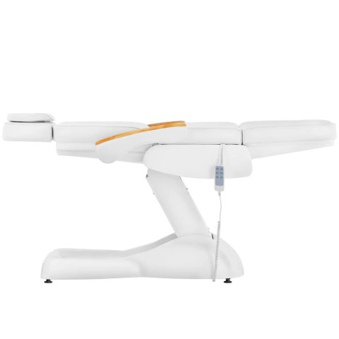 Fotel kosmetyczny do zabiegów masażu tatuażu regulowany 150 kg RHO - biały Fotel kosmetyczny do zabiegów masażu tatuażu regulowany 150 kg RHO - biały