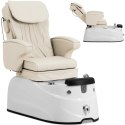 Fotel podologiczny do pedicure z funkcją masażu brodzikiem - kremowy Fotel podologiczny do pedicure z funkcją masażu brodzikiem - kremowy