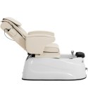 Fotel podologiczny do pedicure z funkcją masażu brodzikiem - kremowy Fotel podologiczny do pedicure z funkcją masażu brodzikiem - kremowy