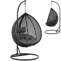 Fotel wiszący kosz kokon ogrodowy huśtawka wolnostojąca do 150 kg Fotel wiszący kosz kokon ogrodowy huśtawka wolnostojąca do 150 kg