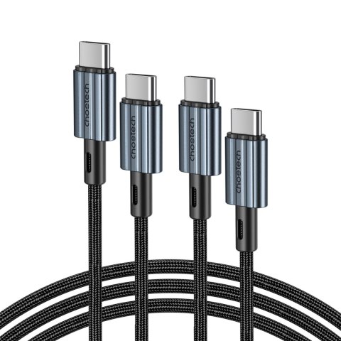 Kabel przewód USB-C - USB-C PD 60W w oplocie XCC-1014 - szary Kabel przewód USB-C - USB-C PD 60W w oplocie XCC-1014 - szary