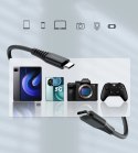 Kabel przewód USB-C-USB-C z organizererm magnetycznym PD 3.1 240W 1.8m - czarny Kabel przewód USB-C-USB-C z organizererm magnetycznym PD 3.1 240W 1.8m - czarny