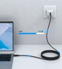 Kabel przewód USB-C-USB-C z organizererm magnetycznym PD 3.1 240W 1.8m - czarny Kabel przewód USB-C-USB-C z organizererm magnetycznym PD 3.1 240W 1.8m - czarny