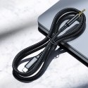 Kabel przewód audio AUX USB-C - mini jack 3.5mm 1m - czarny
