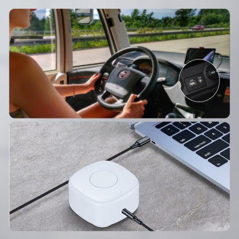 Kabel przewód audio AUX USB-C - mini jack 3.5mm 2 m - czarny Kabel przewód audio AUX USB-C - mini jack 3.5mm 2 m - czarny