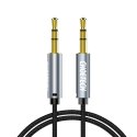 Kabel przewód audio AUX do głośnika 2x mini jack 3.5mm męski 1.2m - czarny Kabel przewód audio AUX do głośnika 2x mini jack 3.5mm męski 1.2m - czarny
