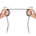 Kabel przewód audio AUX do głośnika 2x mini jack 3.5mm męski 1.2m - czarny Kabel przewód audio AUX do głośnika 2x mini jack 3.5mm męski 1.2m - czarny
