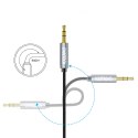 Kabel przewód audio AUX do głośnika 2x mini jack 3.5mm męski 1.2m - czarny Kabel przewód audio AUX do głośnika 2x mini jack 3.5mm męski 1.2m - czarny