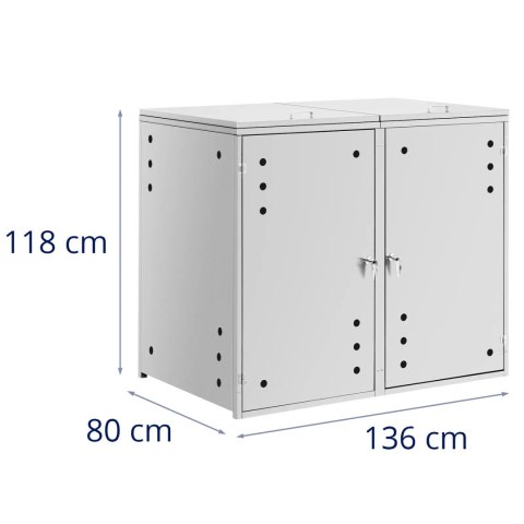 Osłona obudowa kosza kubła na śmieci z wentylacją 2 x 240 l Osłona obudowa kosza kubła na śmieci z wentylacją 2 x 240 l