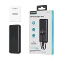 Powerbank 10000 mAh 22.5W USB-A USB-C micro USB z kablem USB-C i Lightning - czarny Powerbank 10000 mAh 22.5W USB-A USB-C micro USB z kablem USB-C i Lightning - czarny
