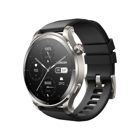 Smartwatch okrągły Venture Series z opcją odbierania połączeń + srebrna bransoleta - szary Smartwatch okrągły Venture Series z opcją odbierania połączeń + srebrna bransoleta - szary