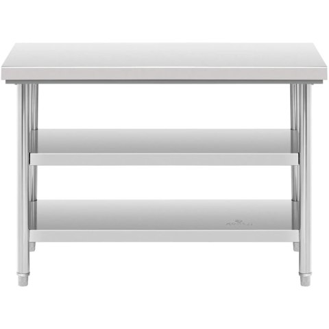 Stół blat roboczy centralny stalowy 3 poziomy 120 x 60 cm do 600 kg