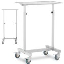 Stolik wózek instrumentalny zabiegowy na narzędzia regulowany STAL 60 x 40 cm Stolik wózek instrumentalny zabiegowy na narzędzia regulowany STAL 60 x 40 cm