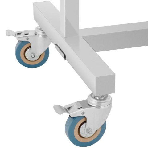 Stolik wózek instrumentalny zabiegowy na narzędzia regulowany STAL 60 x 40 cm Stolik wózek instrumentalny zabiegowy na narzędzia regulowany STAL 60 x 40 cm