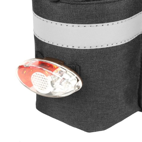 Torba rowerowa termiczna 9l na bagażnik z kieszenią na bidon i paskiem na ramię - czarna Torba rowerowa termiczna 9l na bagażnik z kieszenią na bidon i paskiem na ramię - czarna