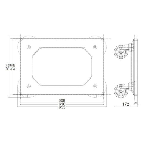 Wózek transportowy do skrzynek pojemników EUR 60x40cm Wózek transportowy do skrzynek pojemników EUR 60x40cm