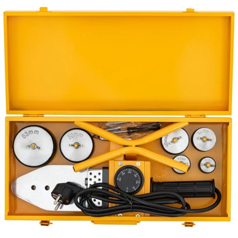 Zgrzewarka do rur PP PB PE PV o ś. 20-63 mm 300C 1000 W - zestaw Zgrzewarka do rur PP PB PE PV o ś. 20-63 mm 300C 1000 W - zestaw