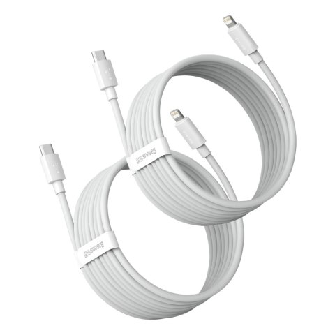 2x Kabel przewód Simple Wisdom iPhone Lightning - USB-C 20W 1.5 m - biały 2x Kabel przewód Simple Wisdom iPhone Lightning - USB-C 20W 1.5 m - biały