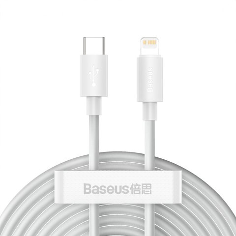 2x Kabel przewód Simple Wisdom iPhone Lightning - USB-C 20W 1.5 m - biały 2x Kabel przewód Simple Wisdom iPhone Lightning - USB-C 20W 1.5 m - biały