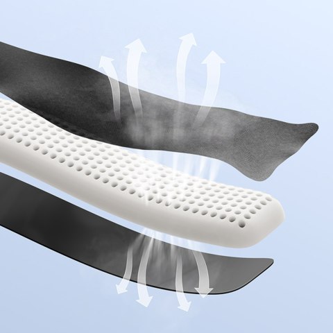 Ergonomiczna podkładka do klawiatury pod nadgarstki z pamięcią kształtu - czarna Ergonomiczna podkładka do klawiatury pod nadgarstki z pamięcią kształtu - czarna