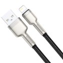 Kabel przewód Cafule Series Metal Data USB-A - iPhone Lightning 2.4A 1m - czarny