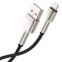 Kabel przewód Cafule Series Metal Data USB-A - iPhone Lightning 2.4A 1m - czarny