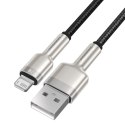 Kabel przewód Cafule Series Metal Data USB-A - iPhone Lightning 2.4A 1m - czarny